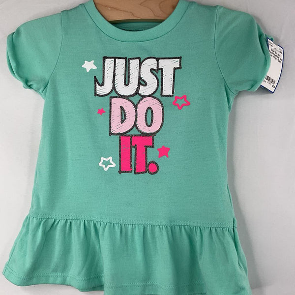 Size 18m: Nike Blue/White/Pink 'Just Do It' Flare Shirt
