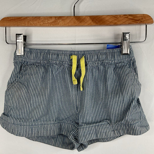Size 7: Boden Blue/White Striped Drawstring Shorts