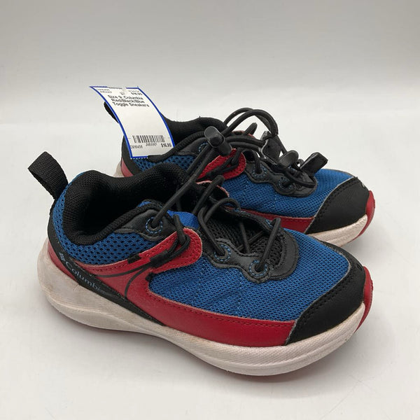 Size 9: Columbia Red/Black/Blue Toggle Sneakers