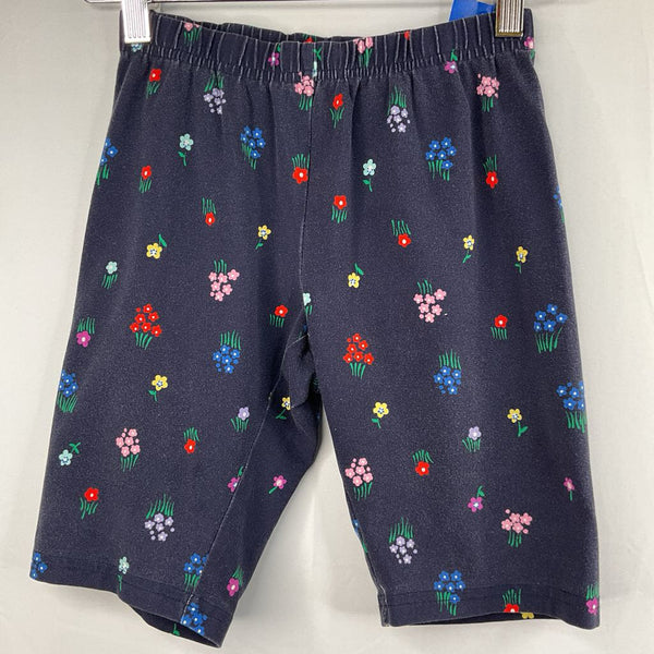 Size 10 (140): Hanna Andersson Navy/Colorful Flowers Cartwheel Shorts