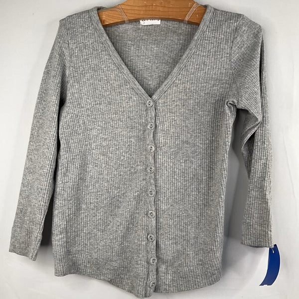 Size 6: Jamie Kay Grey Ribbed Button-Up Cardigan