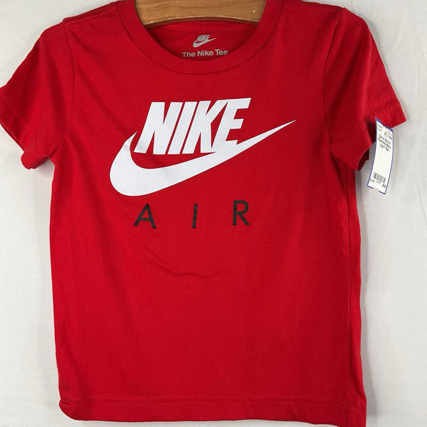 Size 4: Nike Air Red/White/Black Logo T-Shirt