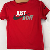 Size 4: Nike Air Red/White/Black 'Just Do It' T-Shirt
