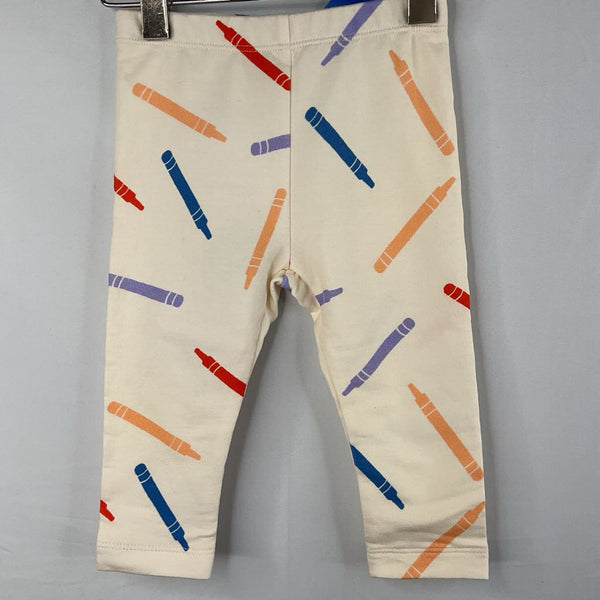 Size 6m: Maison Tadaboum Creme/Colorful Crayons Cozy Pants