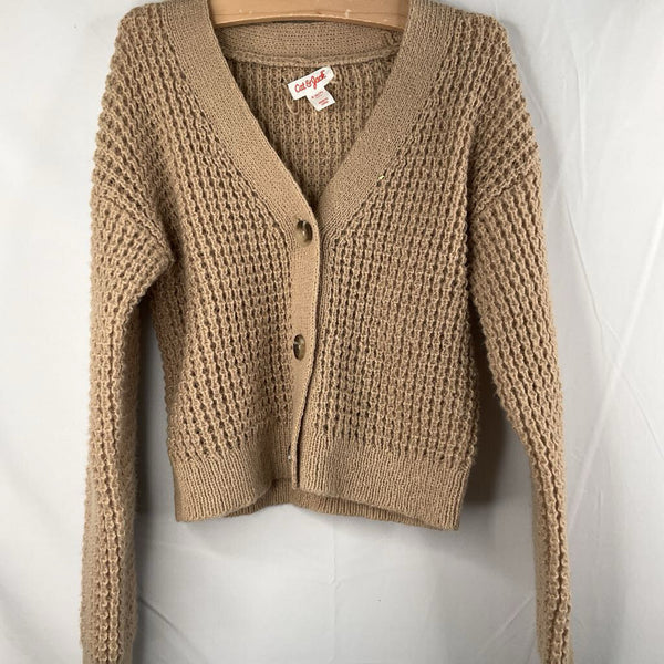 Size 6-7: Cat & Jack Beige Chunky Button-Up Cardigan
