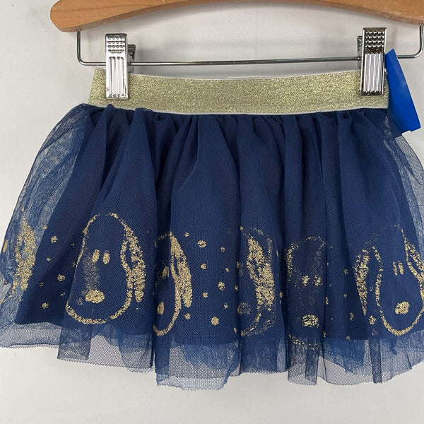 Size 2: Peanuts Navy/Gold Sparkle Snoopy Tulle Skirt