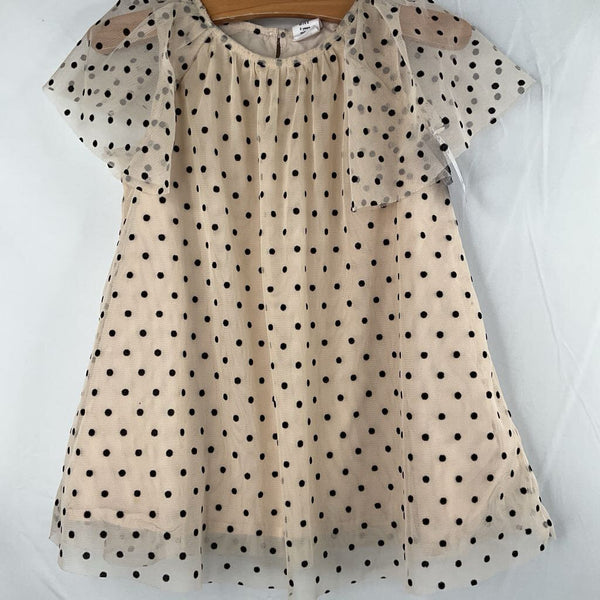 Size 2: Gap Creme/Black Dots Tulle Dress