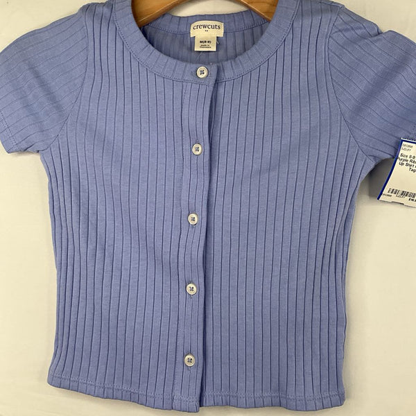 Size 8-9: Crewcuts Purple Ribbed Button Up Shirt NEW w/ Tags
