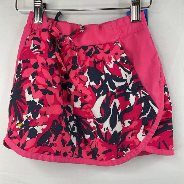 Size 4-5: Columbia Navy/Pink Tropical Flowers Omni Shade Skort