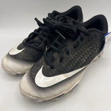 Size 3Y: Nike Black/White Lace-Up Baseball Cleats