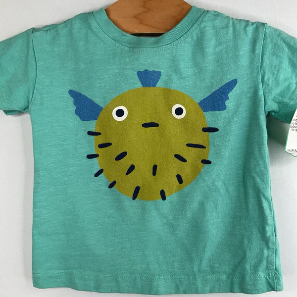 Size 18-24m (80): Hanna Andersson Blue/Green Puffer Fish T-Shirt