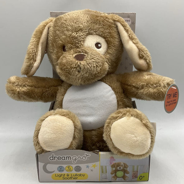 DreamGro Light & Lullaby Soother Brown Puppy Plush