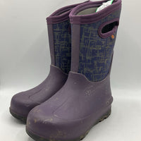 Size 13: Bogs Purple/Grey Print Insulated -35* Rain Boots