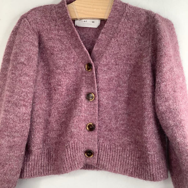 Size 6-7: Zara Purple Button-Up Cardigan