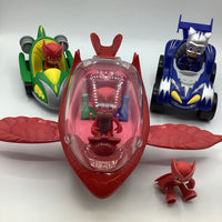 PJ Masks 3pc Vehicle/Figurine Set AS IS