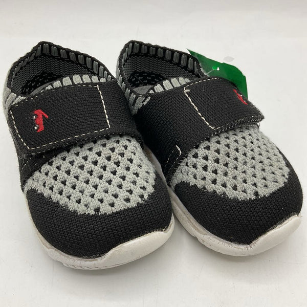 Size 6: See Kai Run Black/Grey Velcro Strap Sneakers