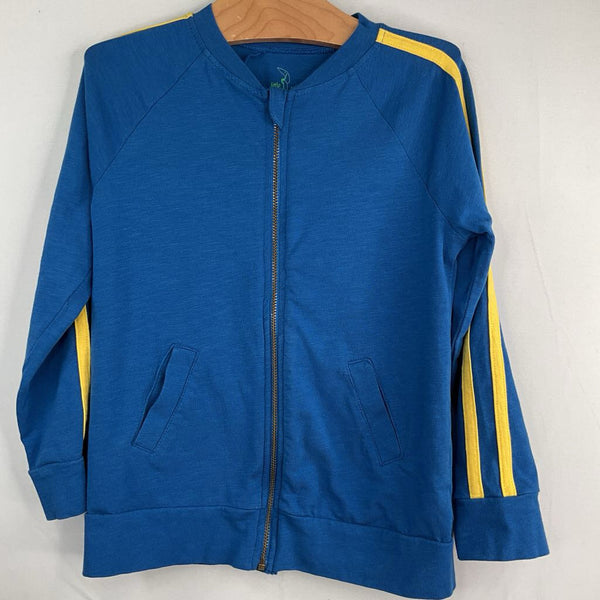 Size 6: Kate Quinn Blue/Yellow Side Stripe Zip-Up Jacket