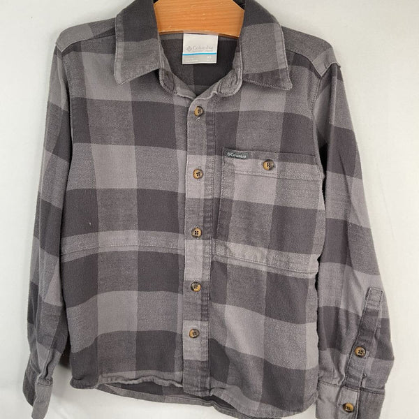 Size 6-7: Columbia Two Tone Grey Plaid Button-Up Shirt