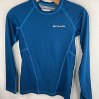 Size 10-12: Columbia Blue Omni-Heat Long Sleeve Base Layer Shirt