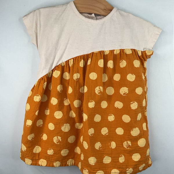 Size 2: Open Edit Pink/Orange/Yellow Dots Dress/Bloomers