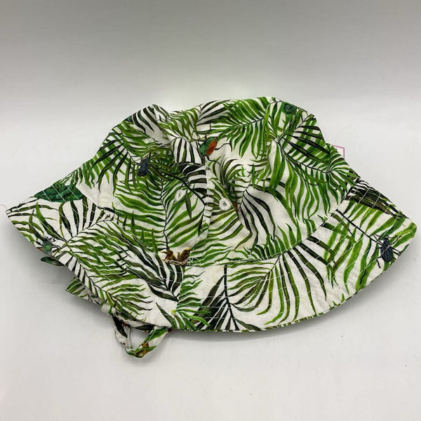 Size 6-9m: H&M White/Green Leaves/Insects Sun Hat