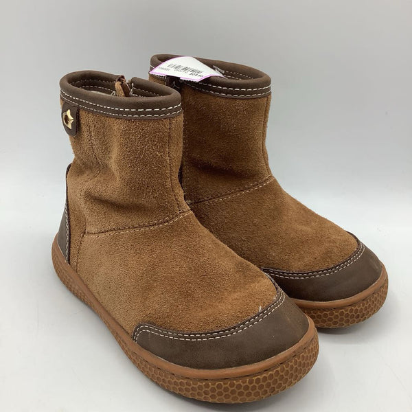 Size 10: Livie & Luca Brown Suede Sherpa Lined Side Zip Boots