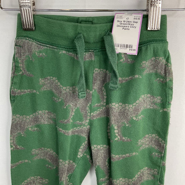 Size 18-24m: Gap Green/Grey Dinosaurs Cozy Pants