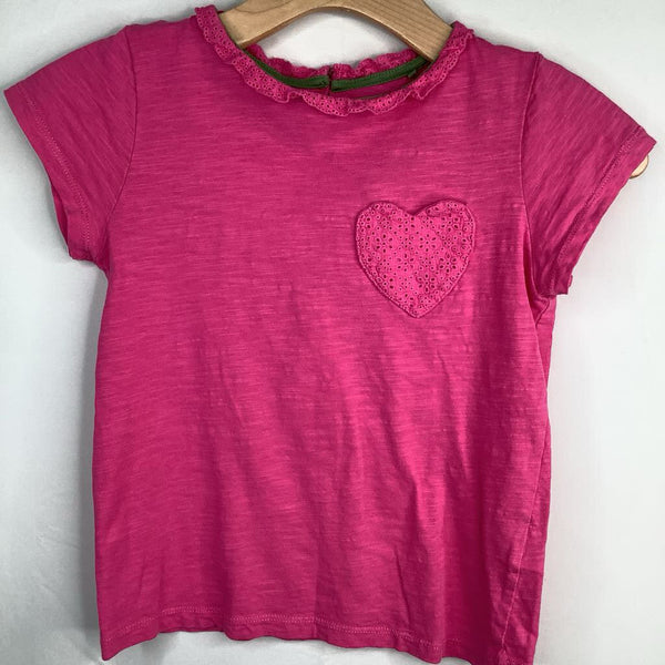 Size 9-10: Pink Eyelet Heart Pocket T-Shirt