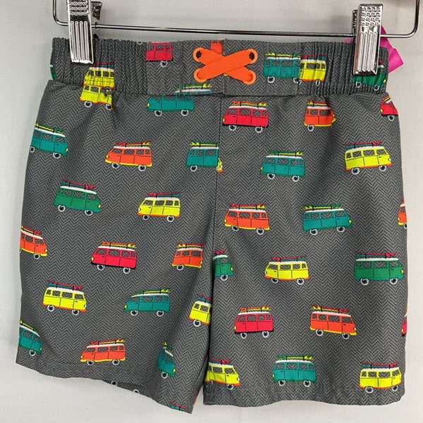 Size 3: Cat & Jack Grey/Colorful RVs Swim Shorts