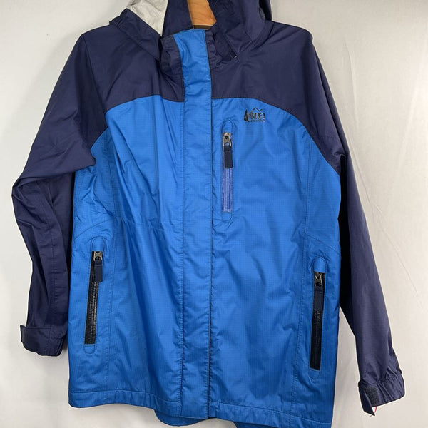 Size 6-7: REI Two Tone Blue Lined Rain Coat