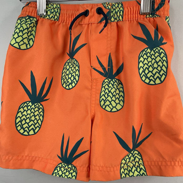 Size 5: Tea Orange/Yellow/Green Pineapples Swim Shorts