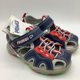 Size 8.5: Primigi Blue & Red Velcro Sandals