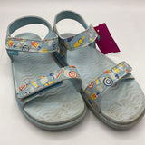 Size 13: Native Blue/Colorful Outdoor Fun Velcro Strap Sandals