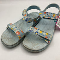 Size 13: Native Blue/Colorful Outdoor Fun Velcro Strap Sandals