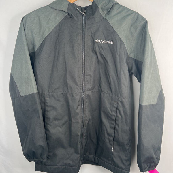Size 10-12: Columbia Black/Grey Fleece Lined Rain Coat