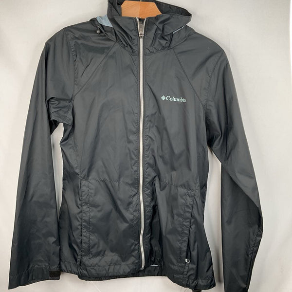 Size 8: Columbia Black Lined Rain Coat