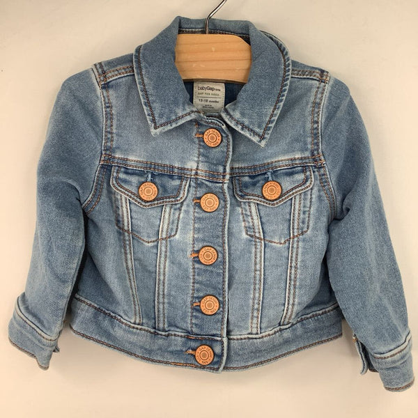 Size 12-18m: Gap Blue Button-Up Jacket