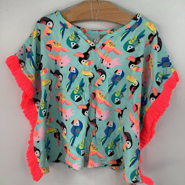 Size 9m: Cat & Jack Blue/Pink/Colorful Toucans/Tassels Shirt