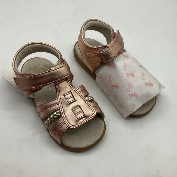 Size 8: See Kai Run Rose Gold Open Toe Velcro Sandals NEW