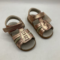 Size 7: See Kai Run Rose Gold Open Toe Velcro Sandals NEW