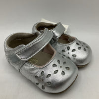 Size Sm (0-6m): See Kai Run Ginger II/SILVER Baby Mary Jane Shoes NEW