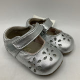 Size Sm (0-6m): See Kai Run Ginger II/SILVER Baby Mary Jane Shoes NEW