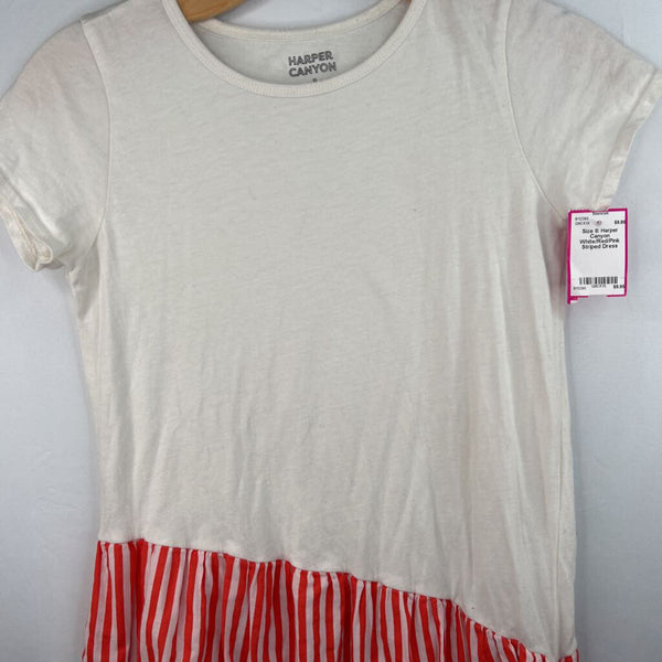 Size 8: Harper Canyon White/Red/Pink Striped Dress