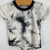 Size 3-6m: Olive + Scout Black/White Tie-Dye Cozy T-Shirt