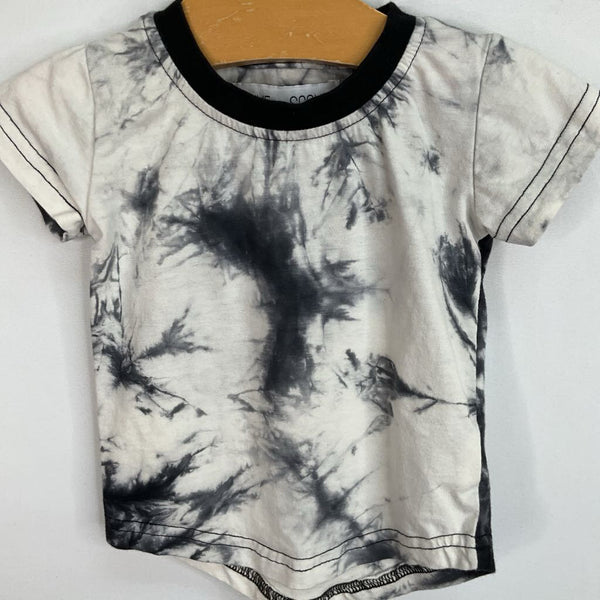 Size 3-6m: Olive + Scout Black/White Tie-Dye Cozy T-Shirt