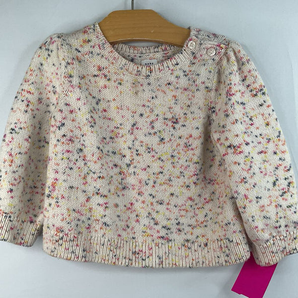 Size 12m: Gap Creme/Colorful Confetti Sweater