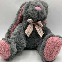 Linzy Grey/Pink Bunny Plush