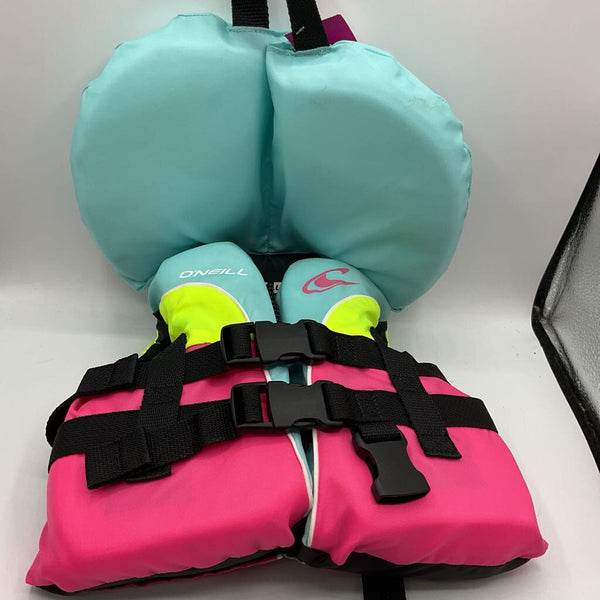 Size Infant: O'Neill Blue/Green/Pink Life Vest