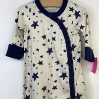 Size 3-6m (60): Moon and Back By Hanna Andersson Navy Light Blue Stars Snap Up 1pc PJS