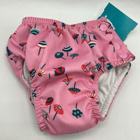 Size 12m: iPlay Pink/Red/Blue Umbrellas Swim Diaper